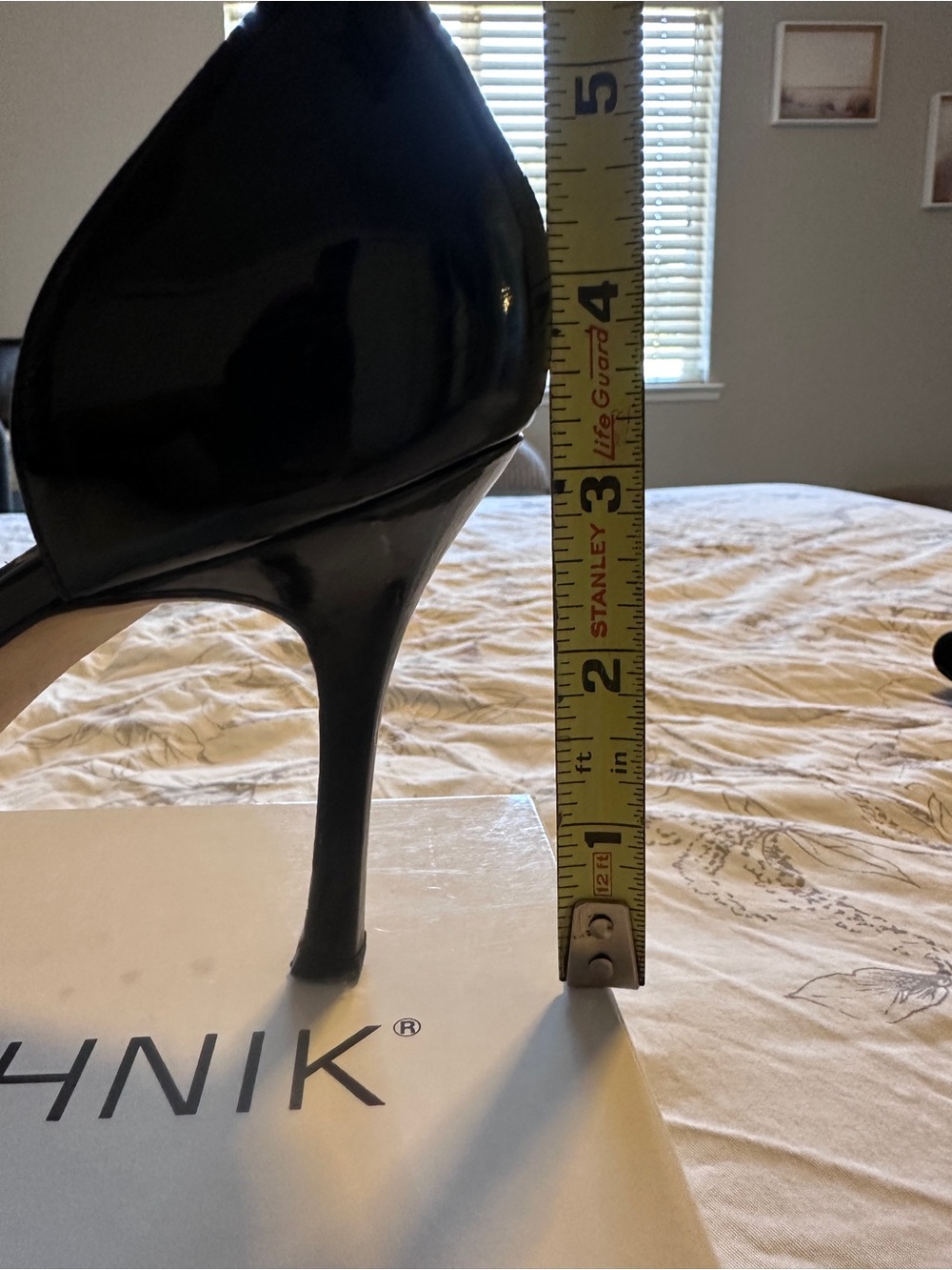 Manolo Blahnik Black Patent Leather D'Orsay Open-Toe Heels - Picture 5 of 9